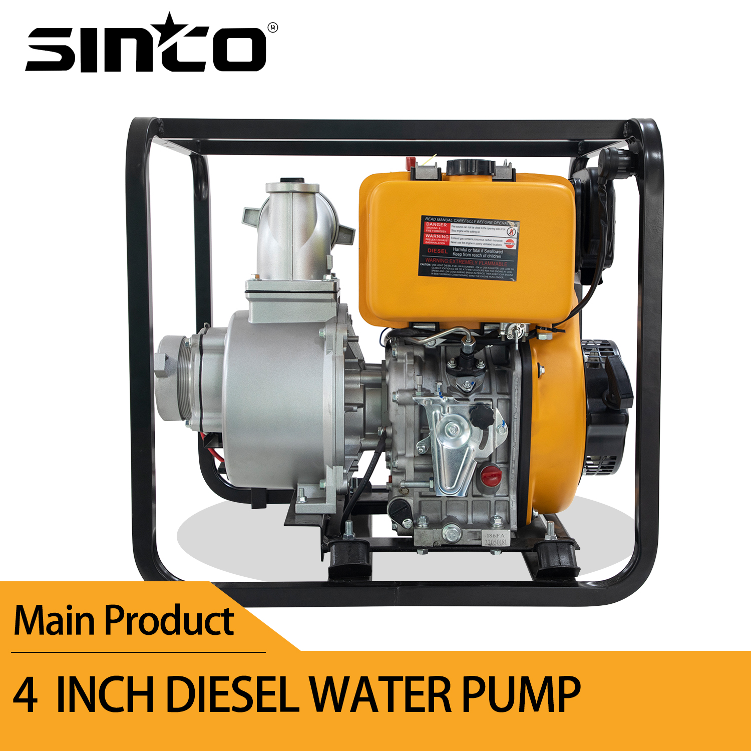 10 HP Agriculture High Pressure 4 Inch Diesel Water Pump Gasoline ...